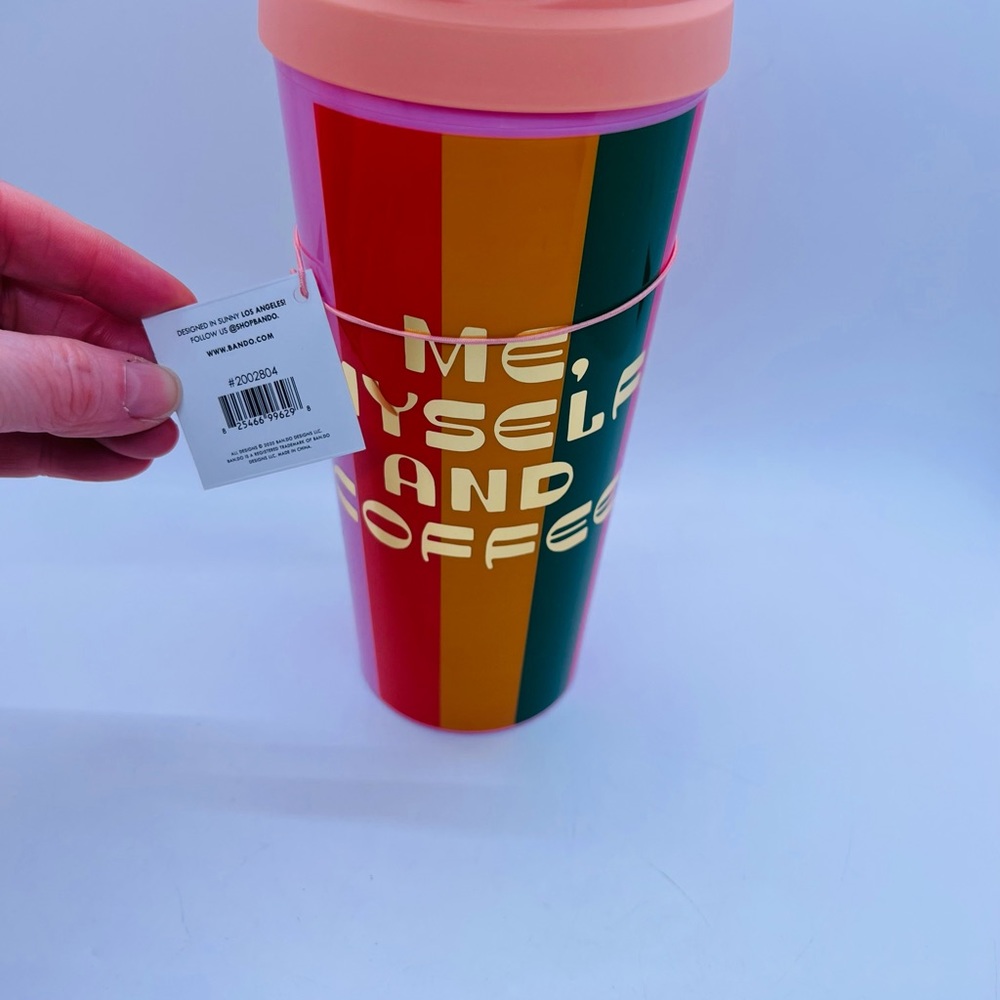 NWT ban.do Hot Stuff Thermal Mug “Me, Myeslf, And Coffee”